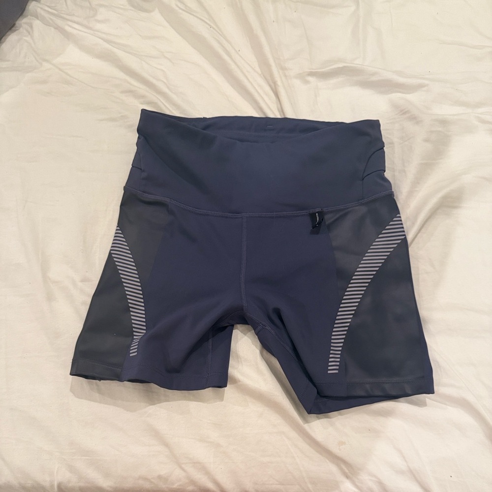Athleta Navy Blue Biker Shorts 4”